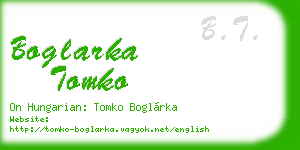 boglarka tomko business card